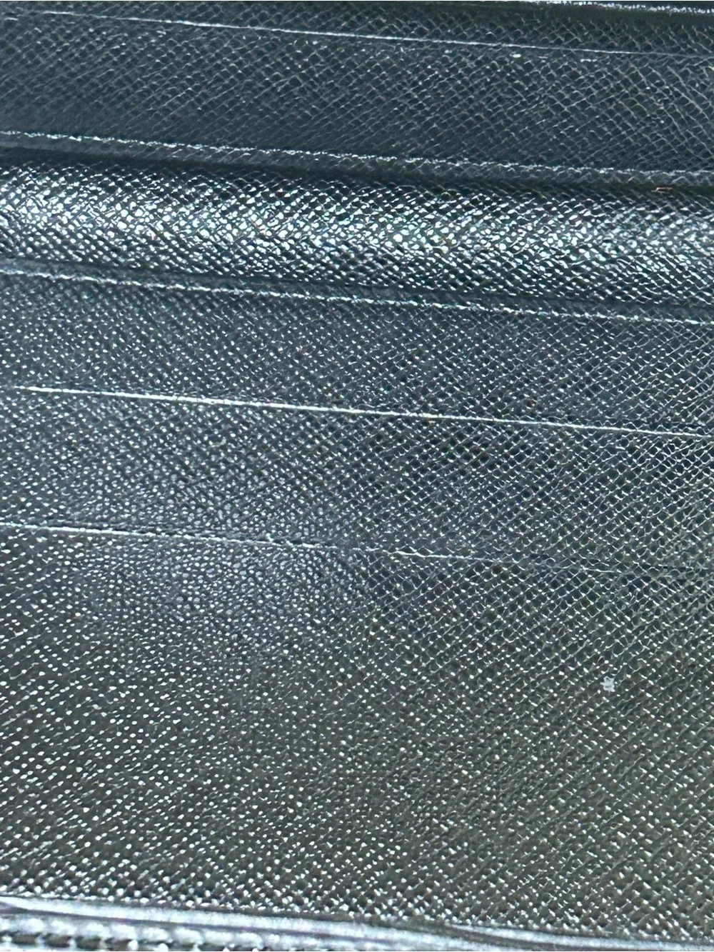 Louis Vuitton Black Epi Leather Wallet Approximately 4.5 x 5